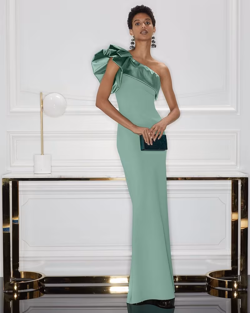Chiara Boni La Petite Robe Elise One-Shoulder Satin Gown