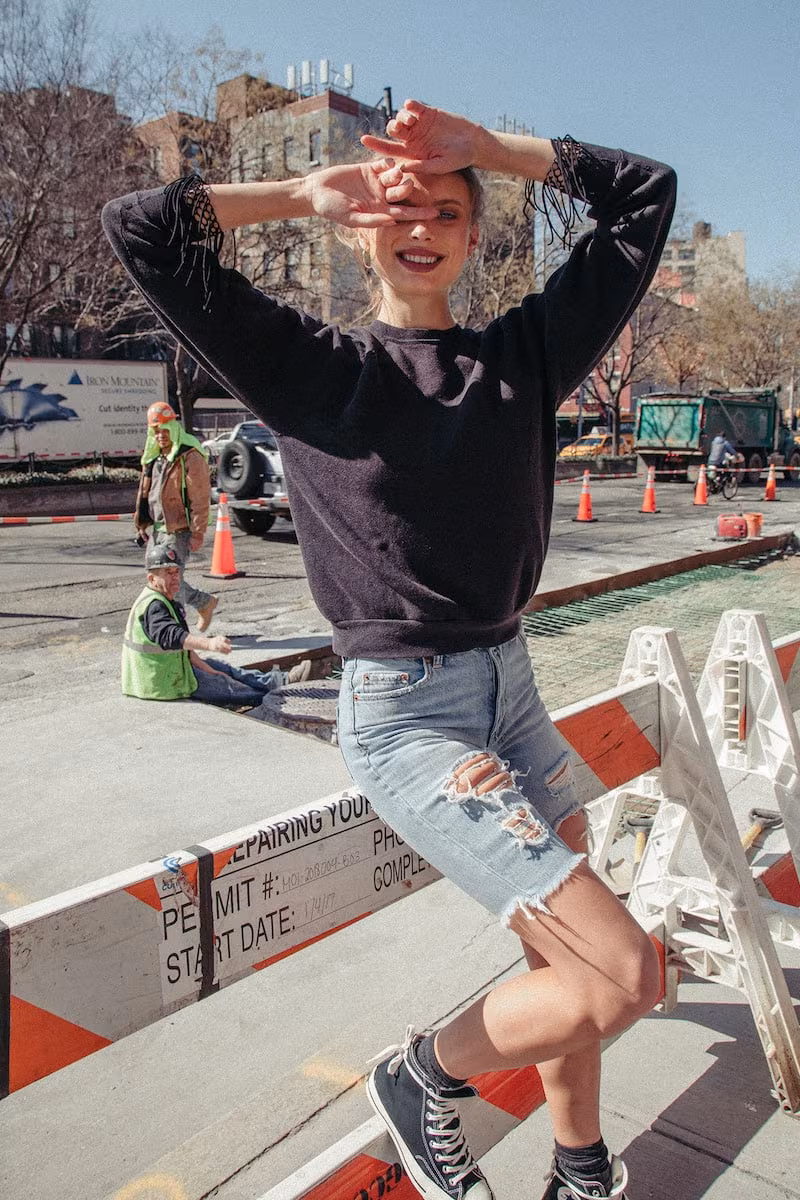 Ksubi App-Laye Long Distressed Denim Shorts