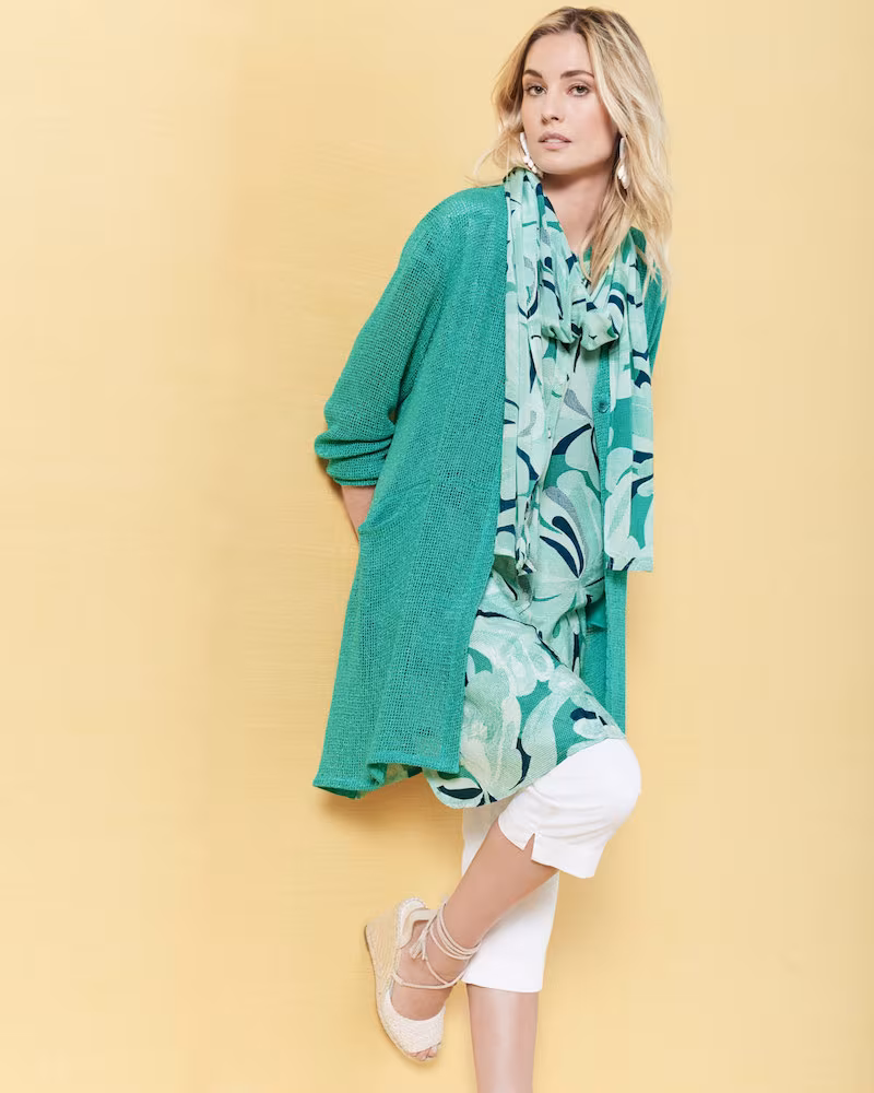 Masai Joan Bouclé-Knit Long Jacket