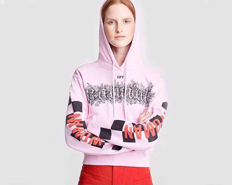 Off-White Taxi Crop Hoodie