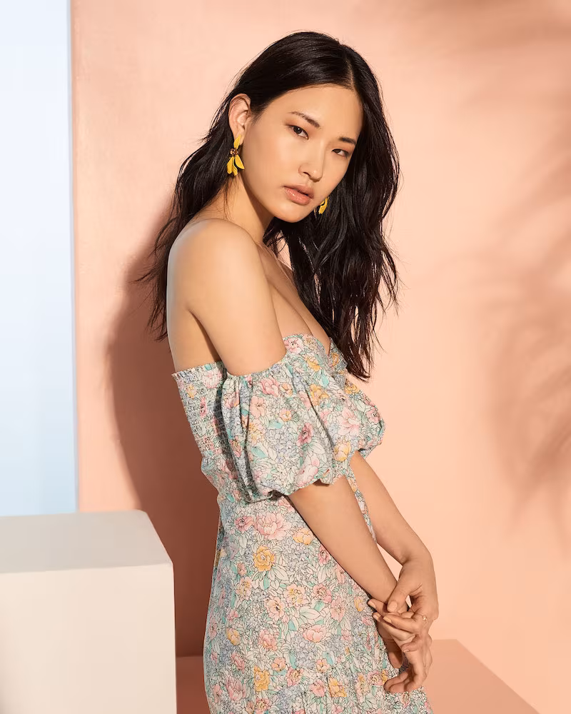 Petersyn Dove Off Shoulder Dress