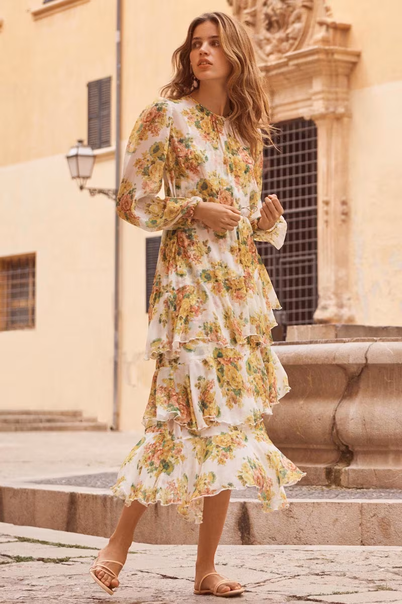 Zimmermann Golden Tiered Dress