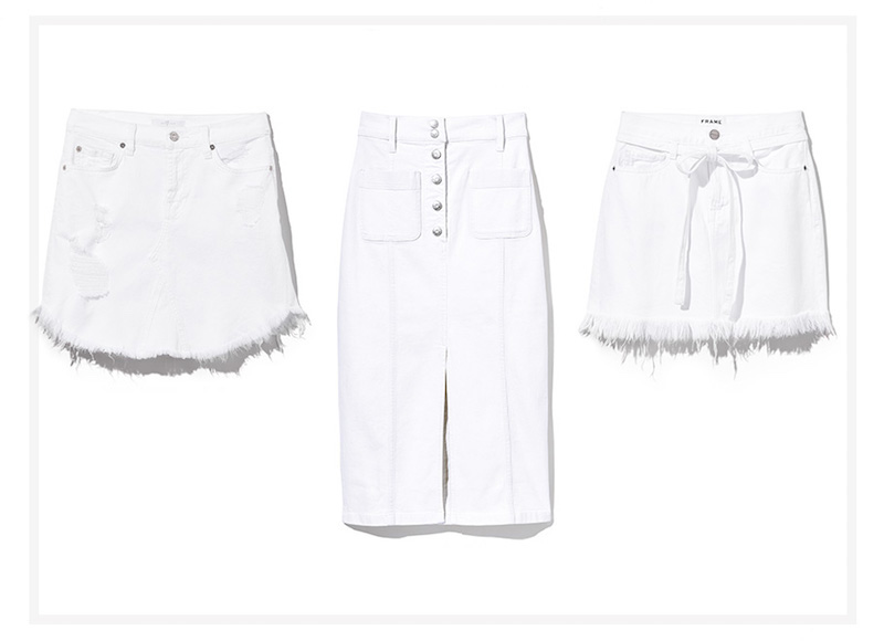 7 for All Mankind Skirt With Frayed Hem