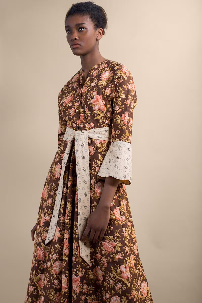 Batsheva Floral-Print Cotton Dress