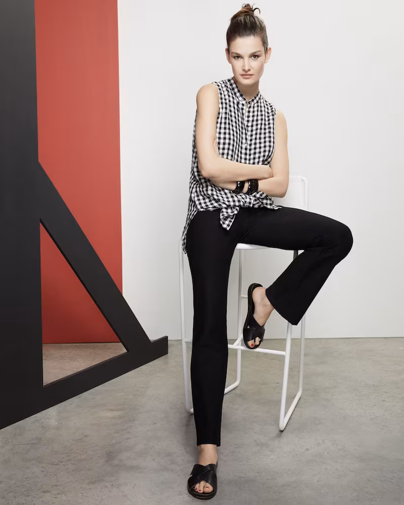 Eileen Fisher Stretch Crepe Boot-Cut Pants