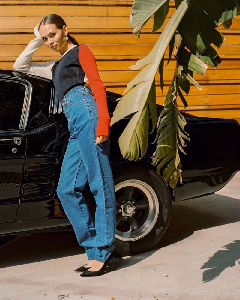 Martine Rose Indigo High-Waisted Jeans