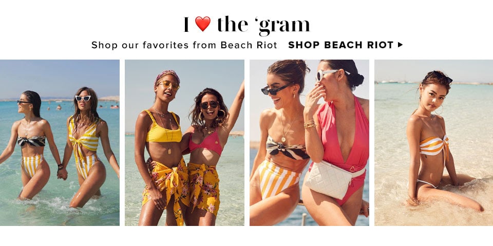 I heart the Gram. Shop our Favorites from Beach Riot. Shop Beach Riot.