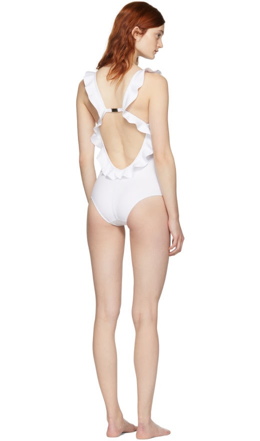 Fendi - White Ruffle Swimsuit