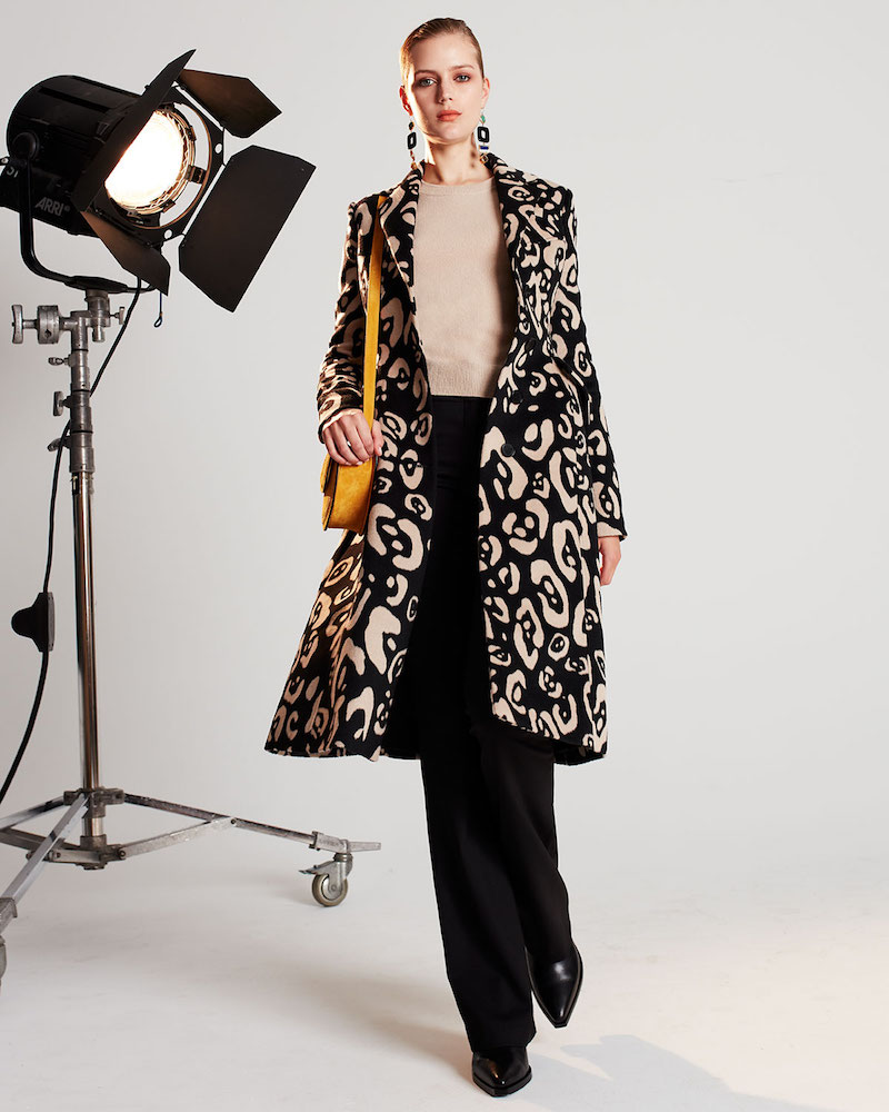 Altuzarra Leopard-Print Button-Down Wool Coat