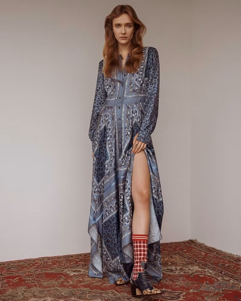 Altuzarra Tamourine Scarf-Print Dress