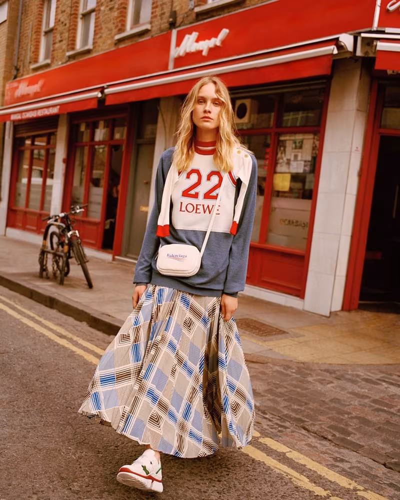 Loewe Logo-Print Varsity Sweatshirt