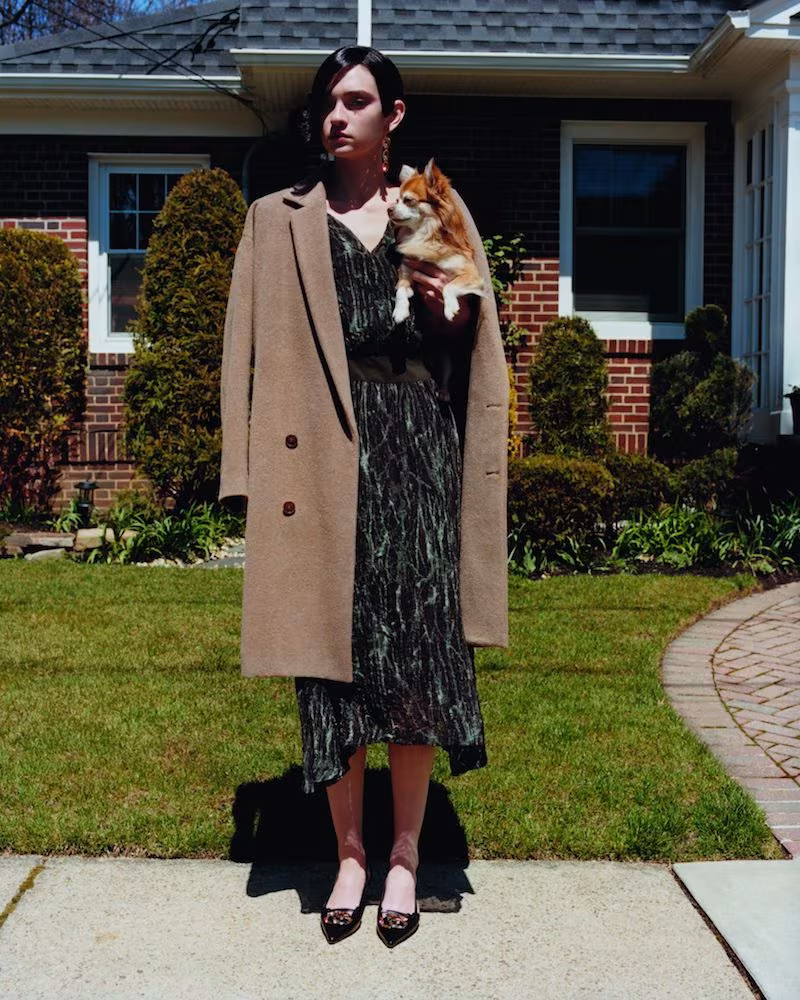 Pas de Calais Shibori-Style Plissé Midi-Dress