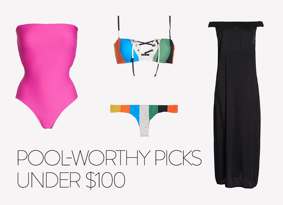 Women's swimsuits and cover-ups under $100.