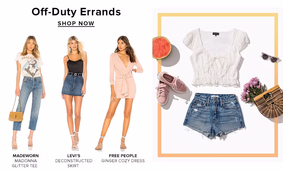 Weekend Ready. Shop Off-Duty Errands.