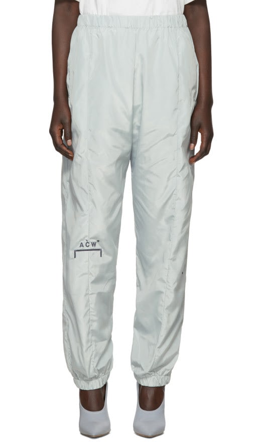 A-Cold-Wall* - Grey Embroidered Nylon Lounge Pants
