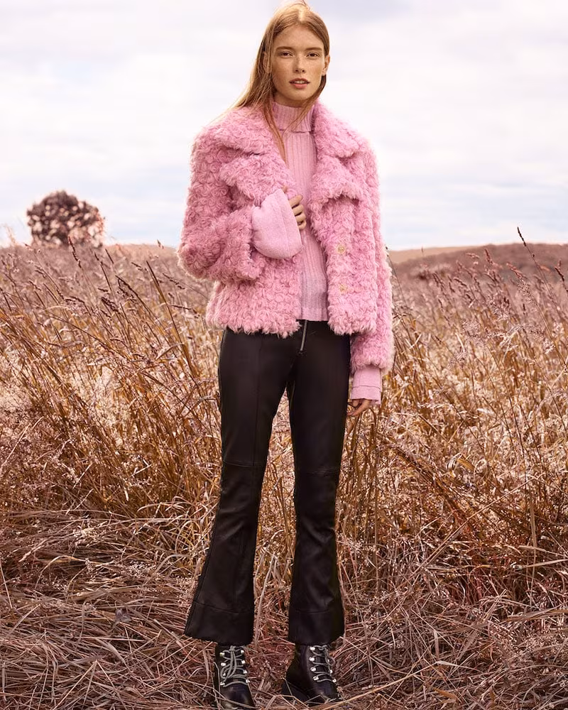 Cinq à Sept Georgia Faux-Fur Button-Front Jacket