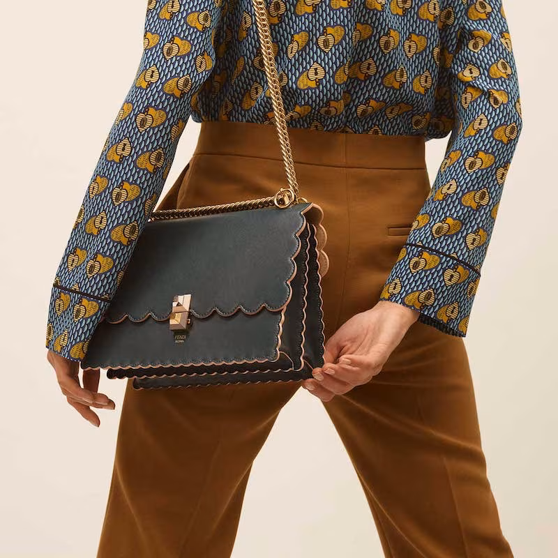 Fendi Kan I Leather Cross-Body Bag