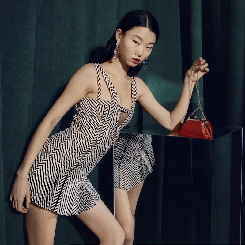 GIOVANNIBEDIN Striped Jersey & Tulle Minidress