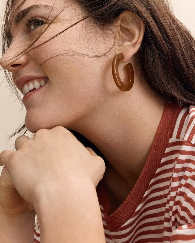 Madewell Ruffle-Sleeve Tee in Stripe