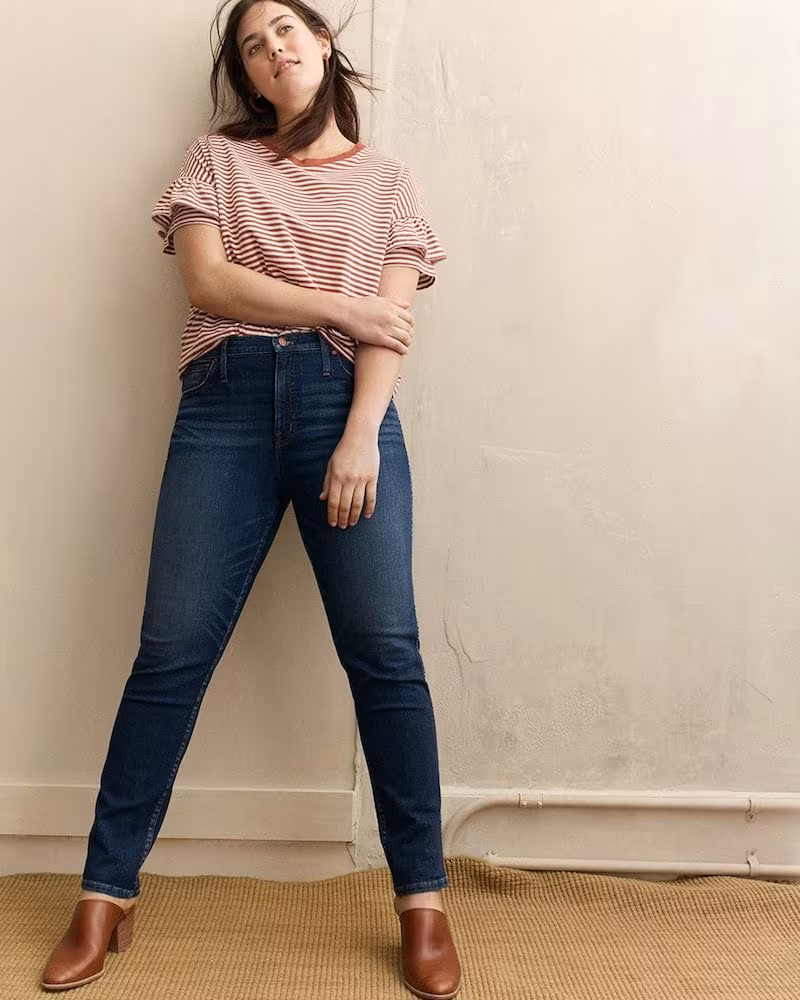 Madewell Slim Straight Jeans in Hammond Wash