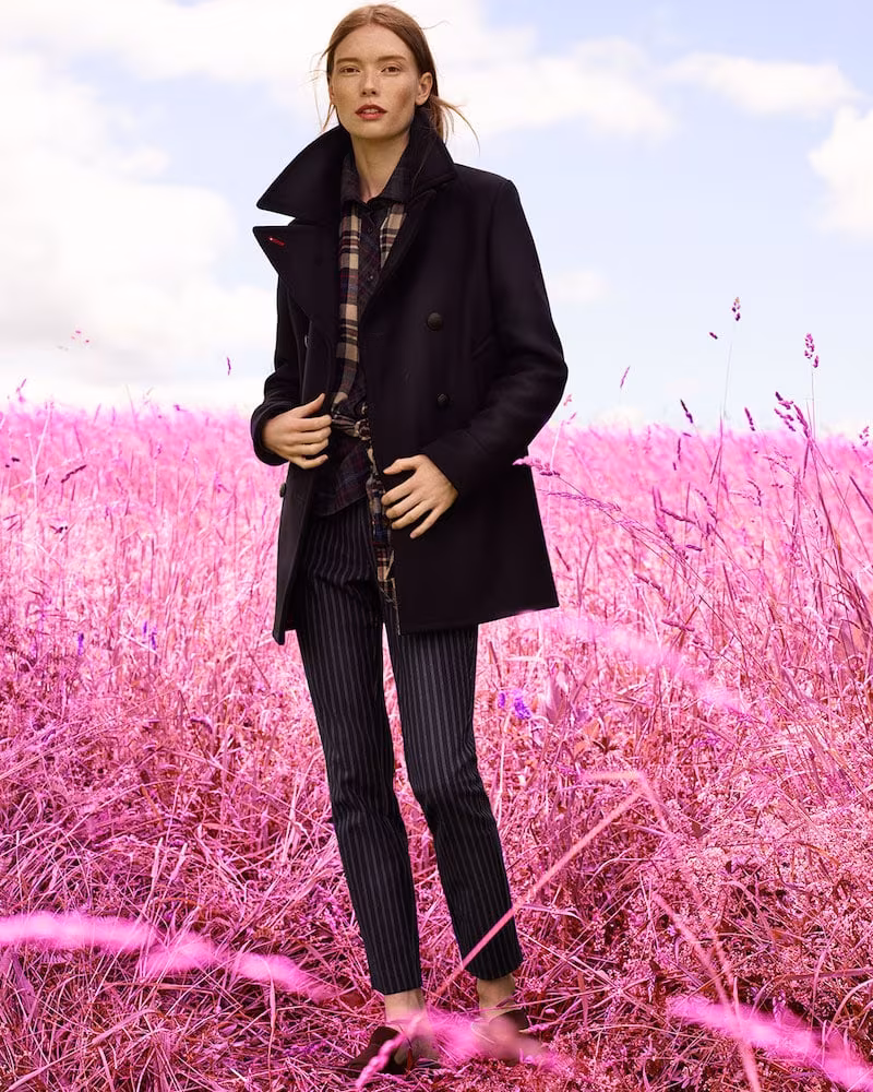 Rag & Bone Nella Double-Breasted Wool Pea Coat