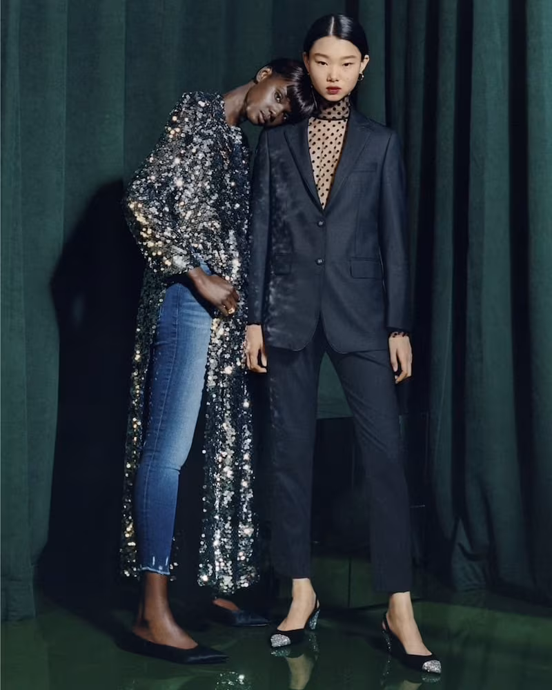 WE ARE LEONE Paillette-Embellished Maxi Robe Coat