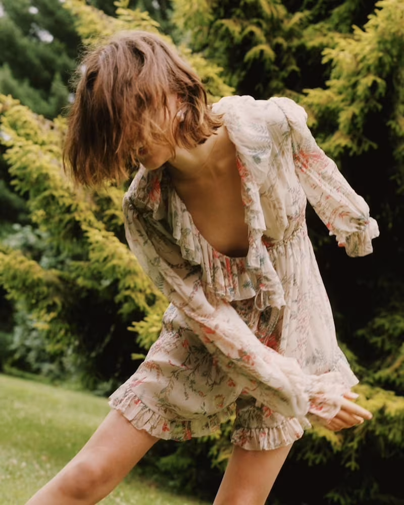 Zimmermann Melody Floral Silk Romper 1