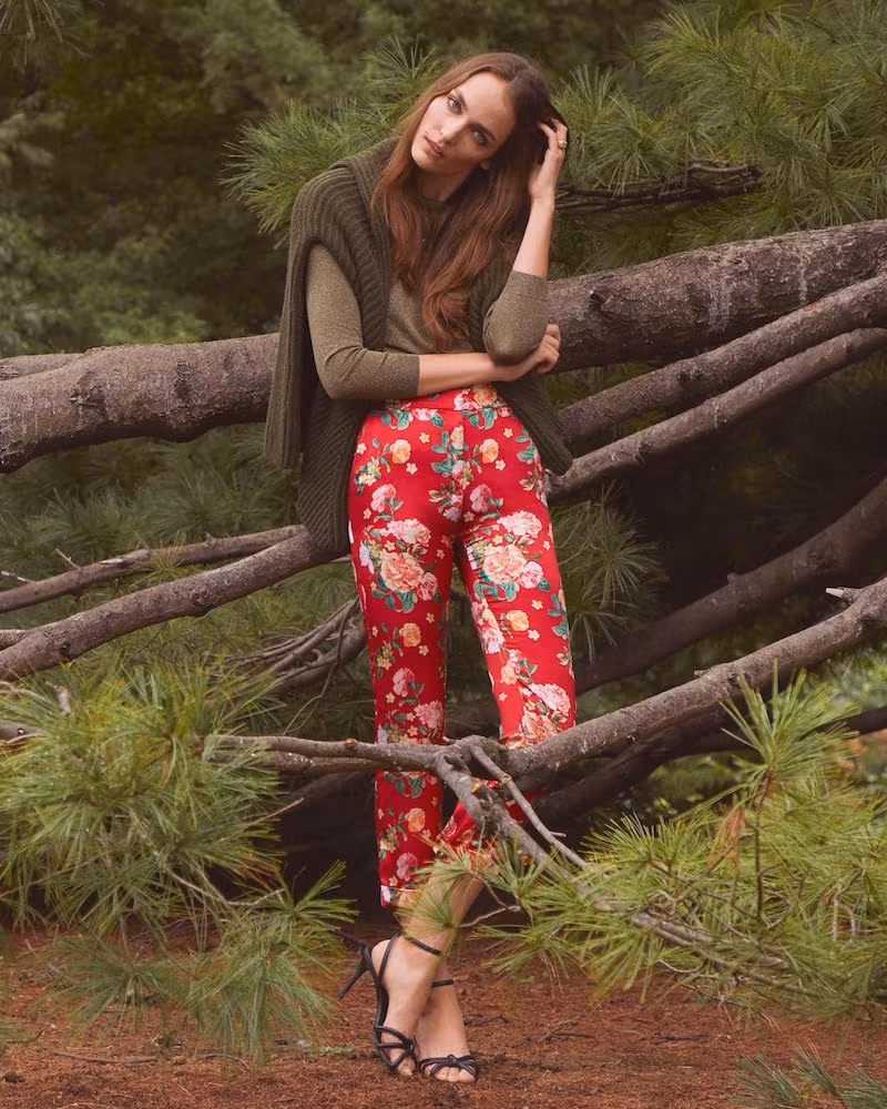 Barneys New York Floral Silk Pajama Pants