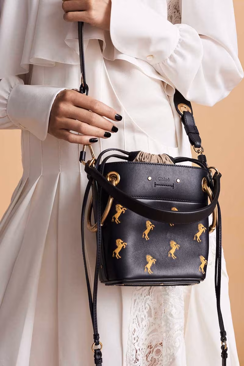 Chloé Roy Mini Horses Bucket Bag