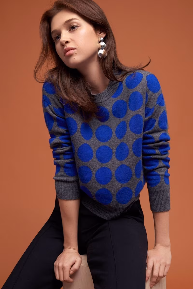 Lisa Perry Dot-Print Sweater