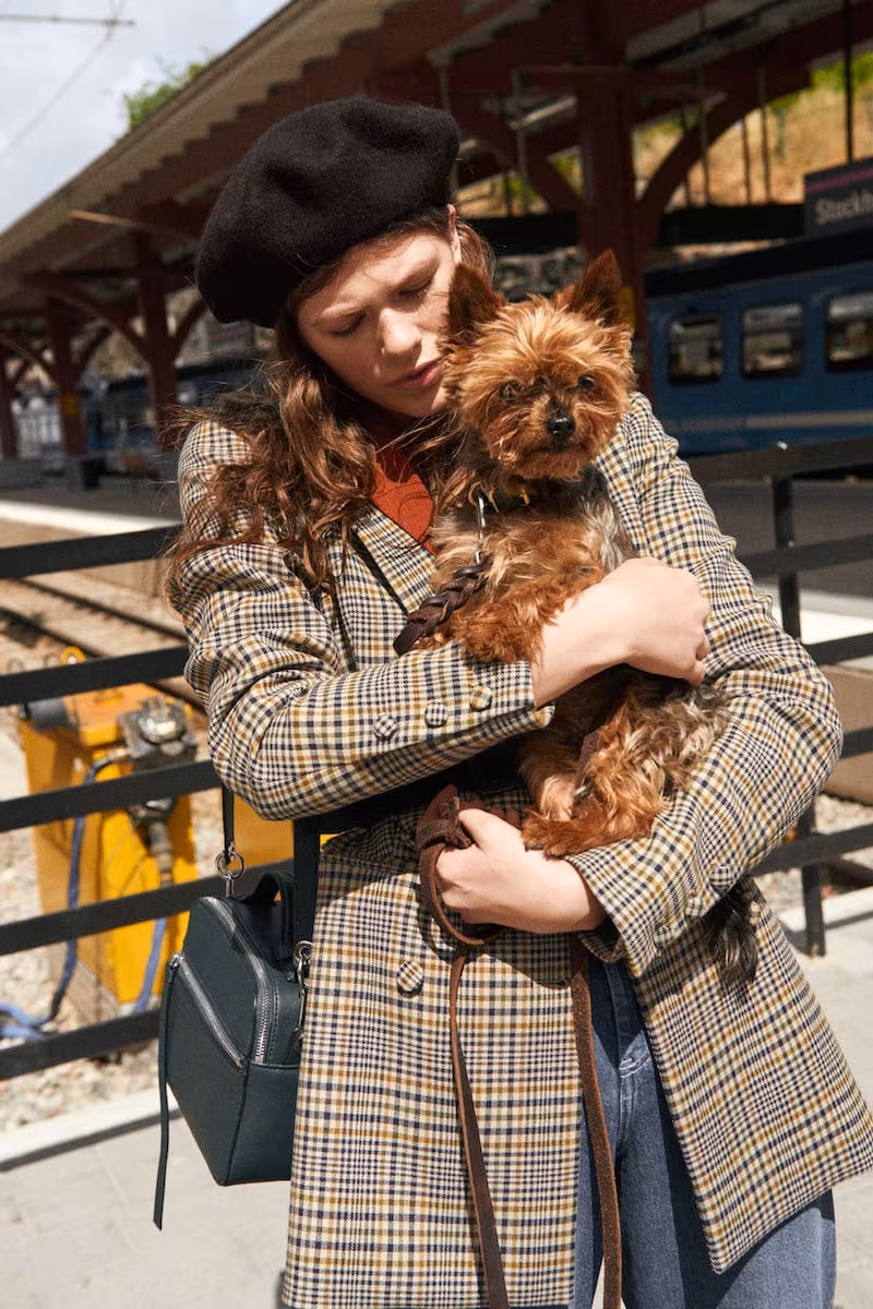 & Other Stories Oversized Structured Plaid Blazer