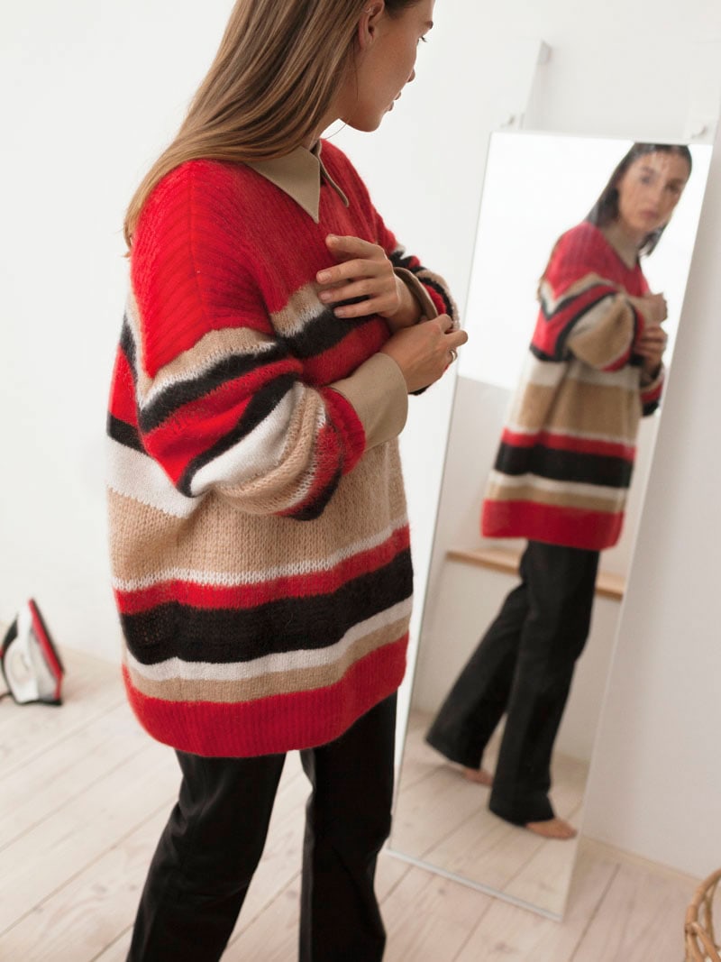 & Other Stories Wool Blend Striped Sweater