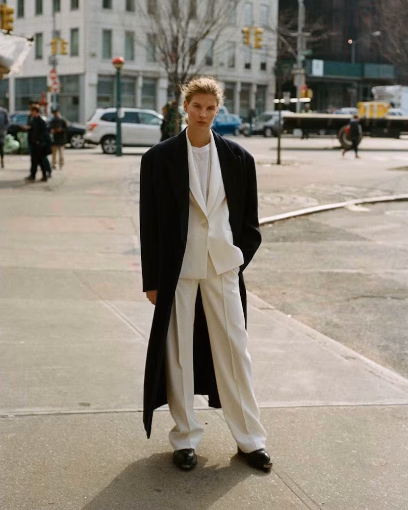 Raey Exaggerated Shoulder Maxi Coat