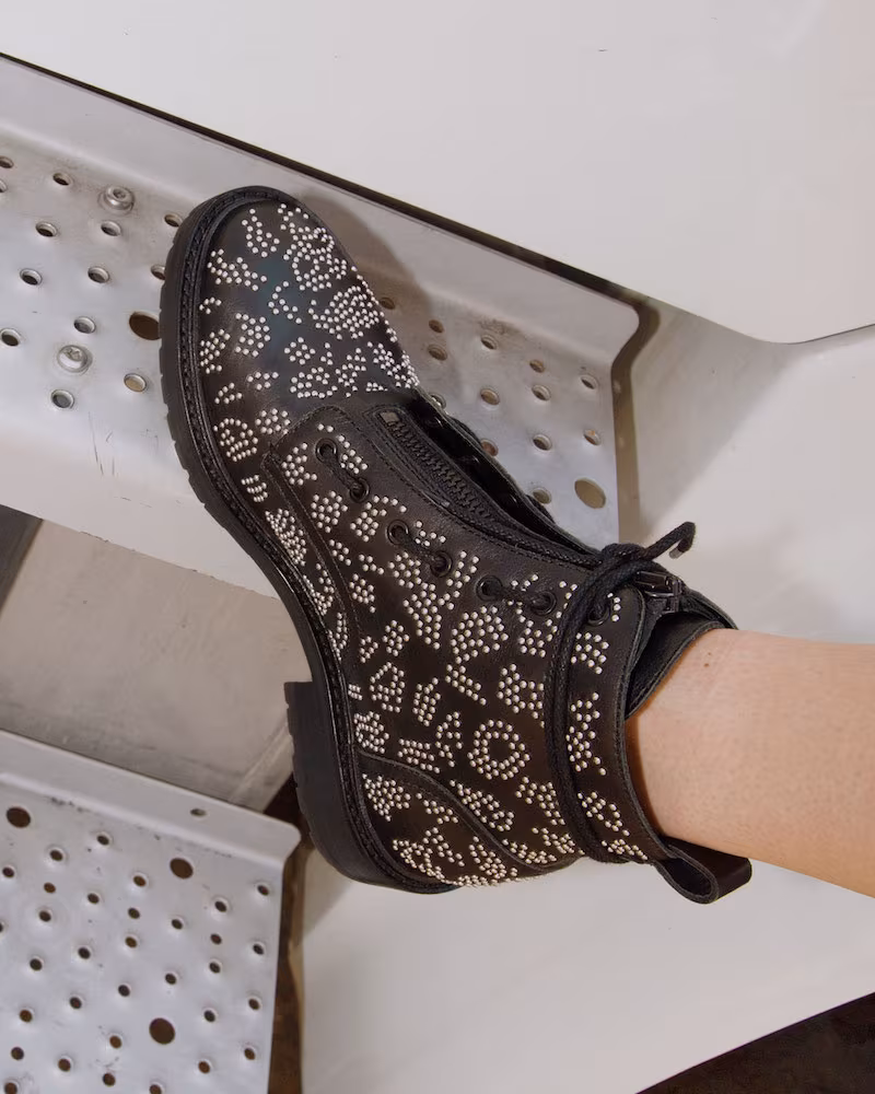 Rag & Bone Cannon Studded Leather Zip Boots