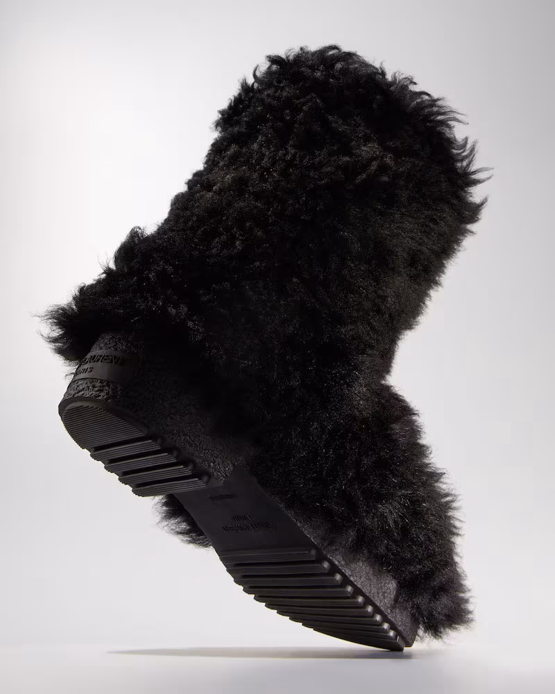 Saint Laurent Furry Lugged Booties