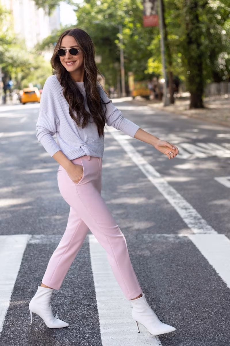 Something Navy Flat Front Trousers
