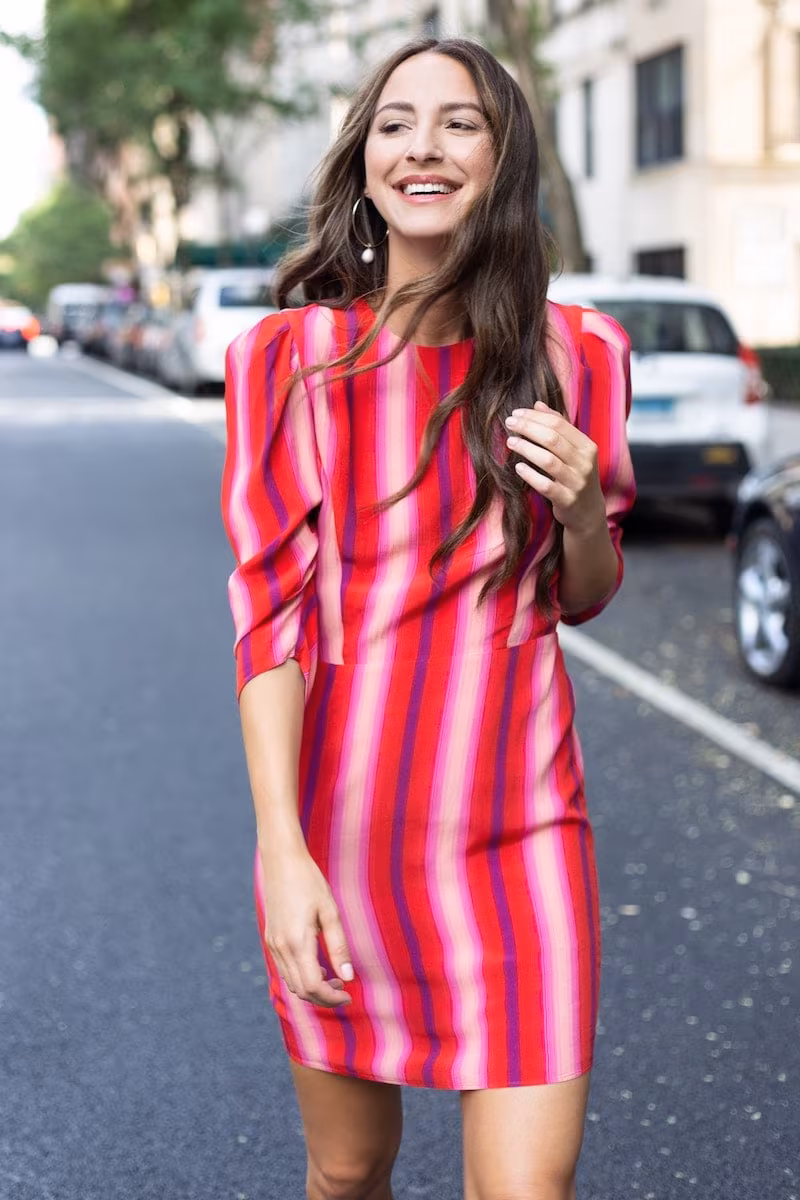 Something Navy Sleeve Detail Minidress