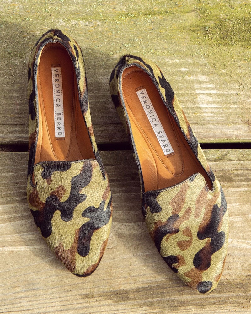 Veronica Beard Griffin Camouflage Fur Loafers