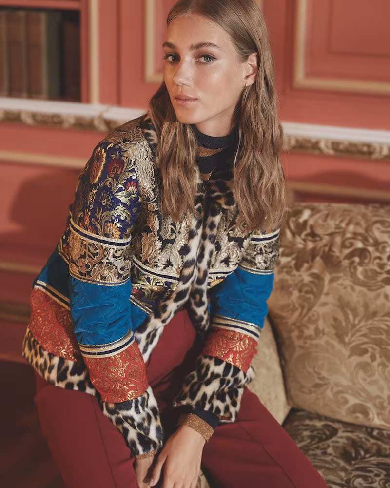 alice + olivia Glennie Patchwork Jacket