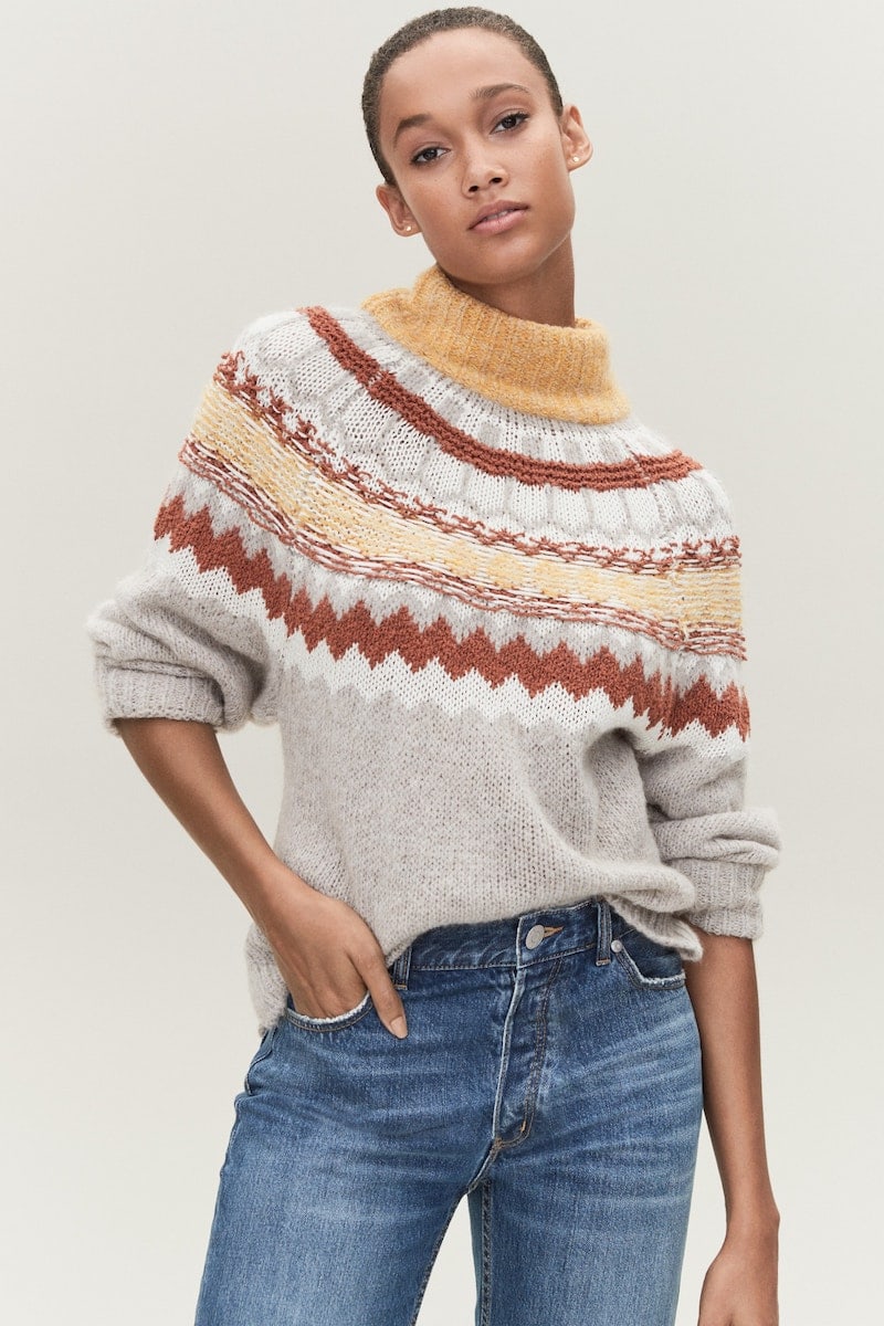 Caslon Chunky Jacquard Sweater