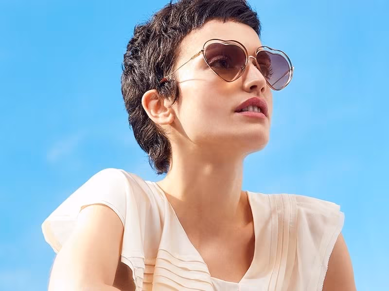 Chloé 61MM Poppy Love Heart Sunglasses