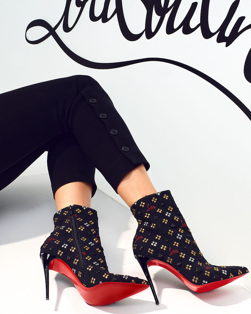 Christian Louboutin So Kate Logo Embroidered Red Sole Booties