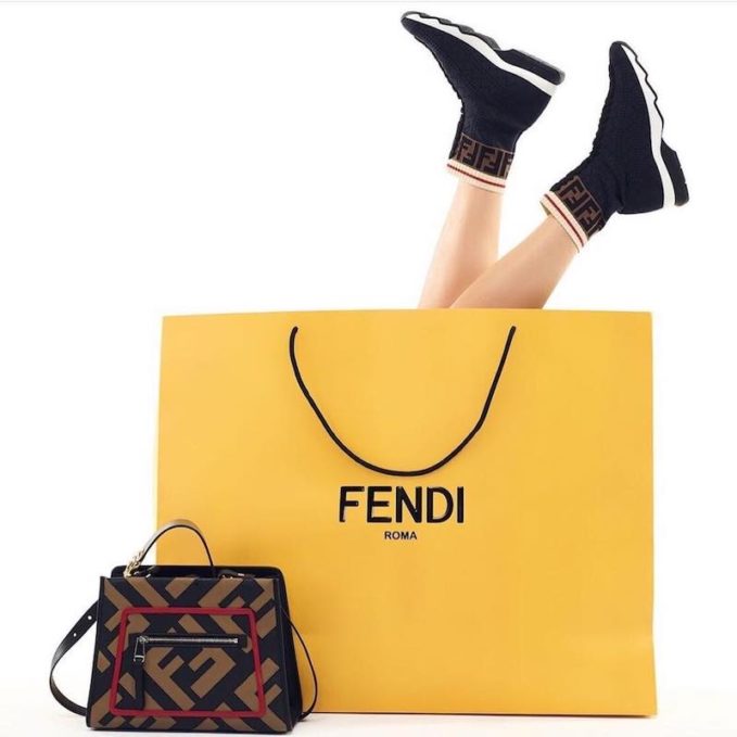 Fendi Runaway Small Century Calf FF Tote Bag