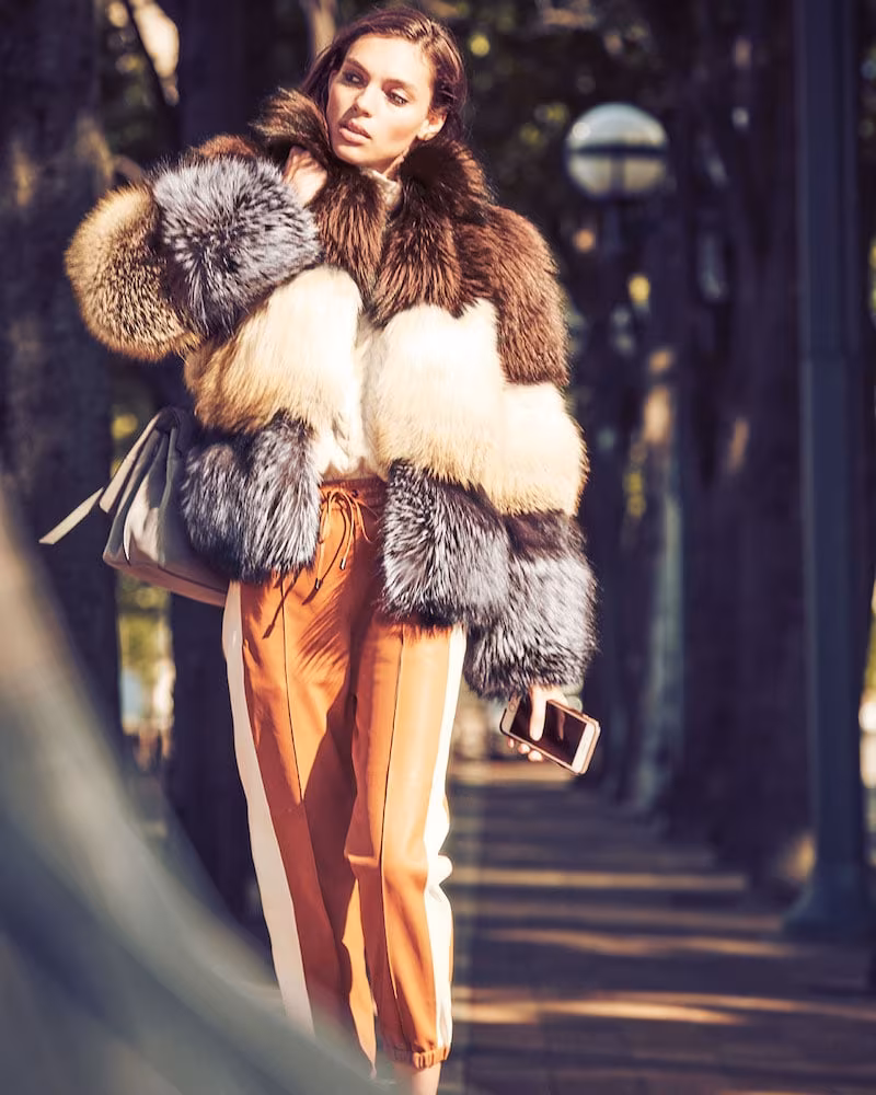Gorski Three-Tone Fox-Fur Jacket