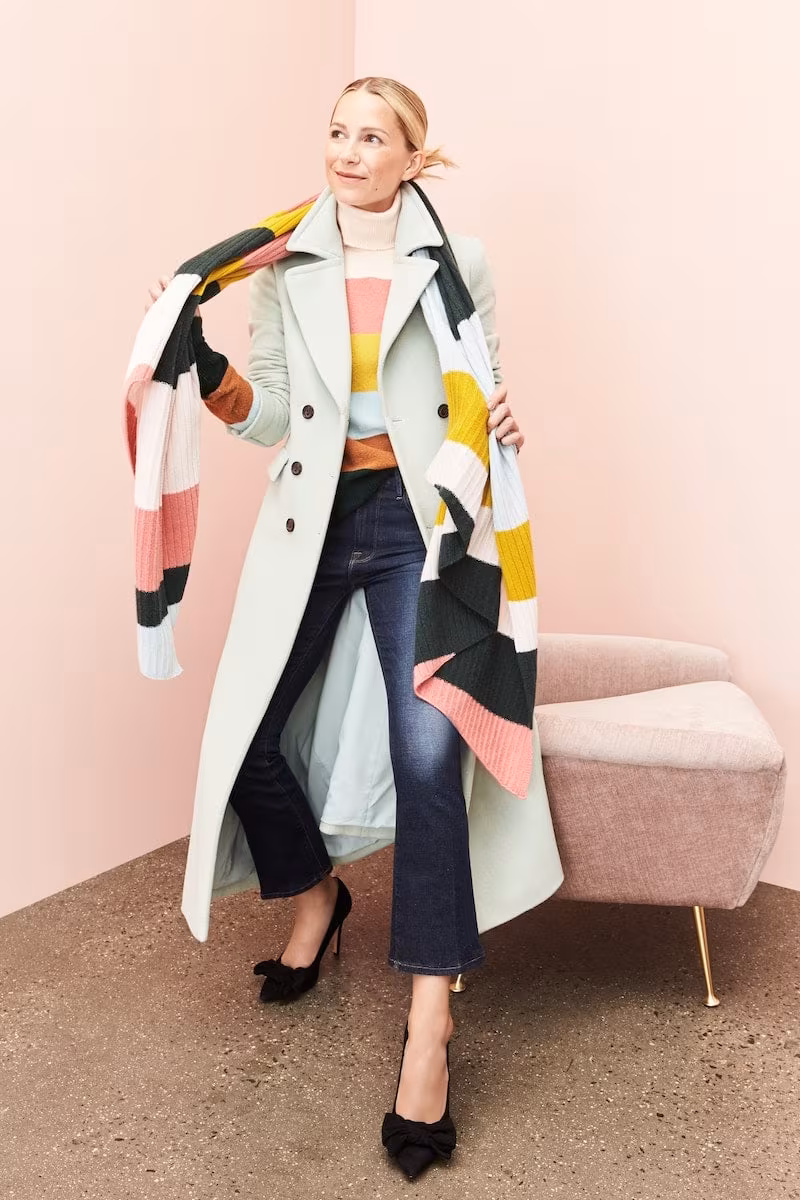 Halogen x Atlantic-Pacific Stripe Cashmere Wrap