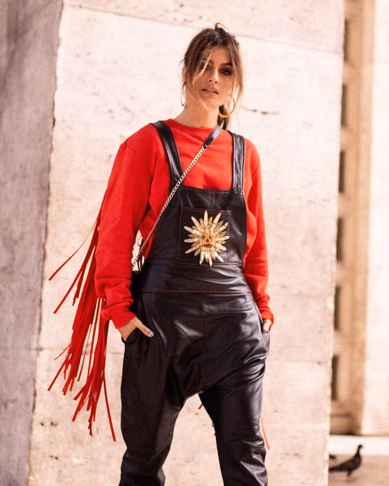 MSGM Logo Detail Fringed Cotton Sweatshirt