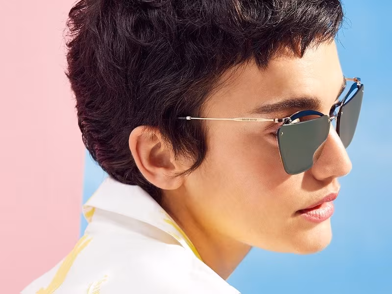 Miu Miu 64MM Polarized Clubmaster Sunglasses