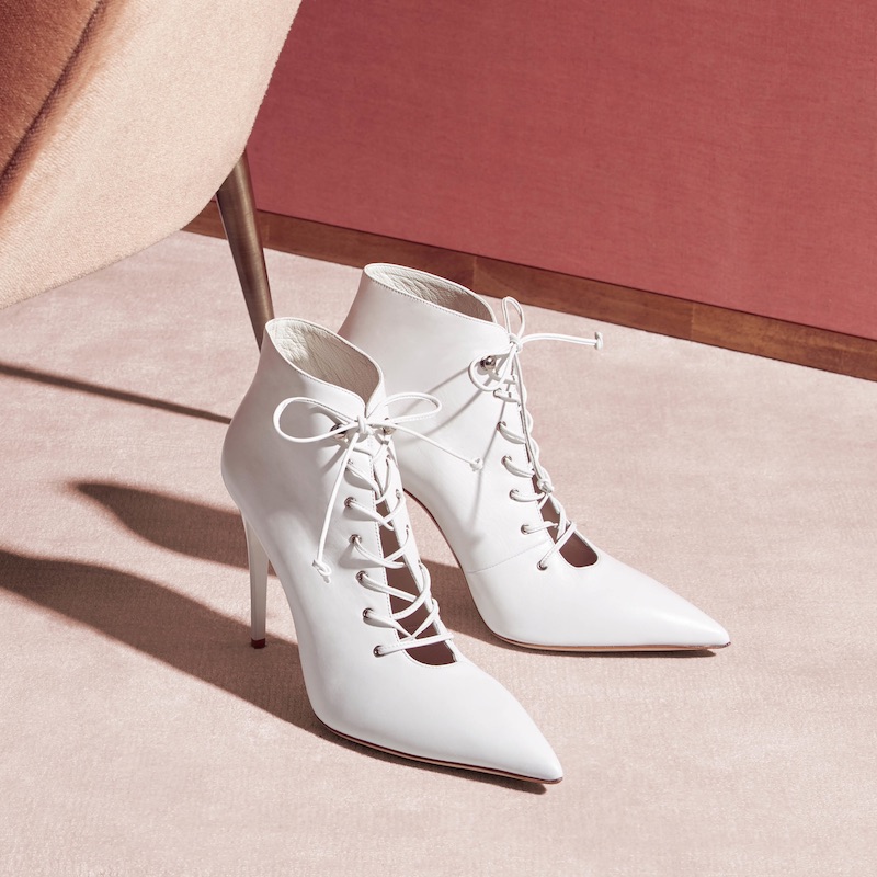 Miu Miu Leather Lace-Up Ankle Boots