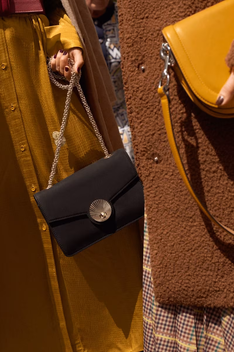 & Other Stories Embossed Lock Crossbody Bag