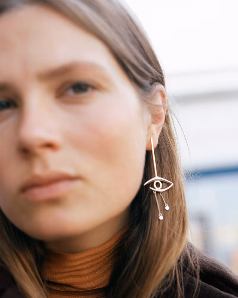 & Other Stories Eye Pendant Earrings